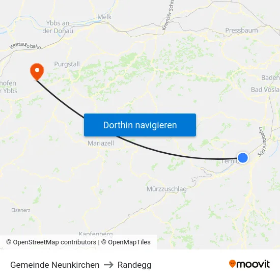 Gemeinde Neunkirchen to Randegg map