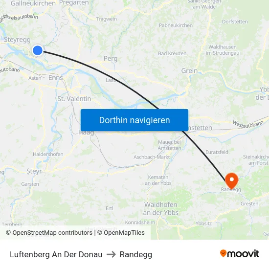 Luftenberg An Der Donau to Randegg map