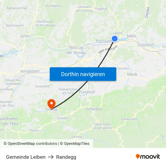 Gemeinde Leiben to Randegg map
