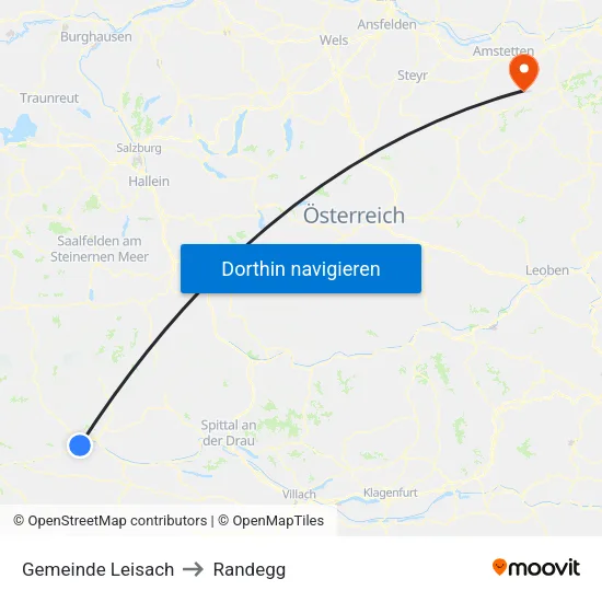 Gemeinde Leisach to Randegg map