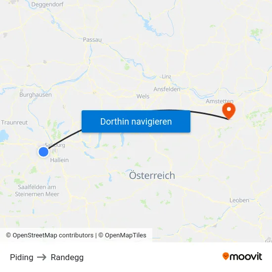 Piding to Randegg map