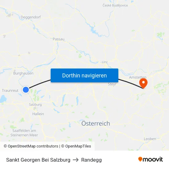 Sankt Georgen Bei Salzburg to Randegg map
