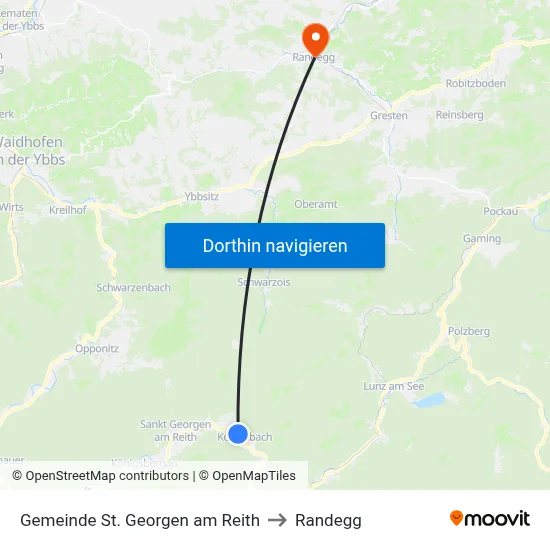 Gemeinde St. Georgen am Reith to Randegg map