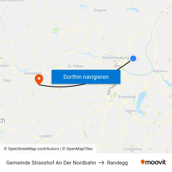 Gemeinde Strasshof An Der Nordbahn to Randegg map