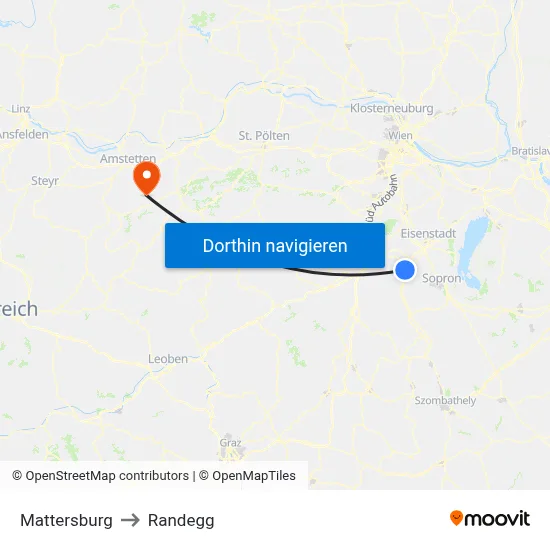 Mattersburg to Randegg map