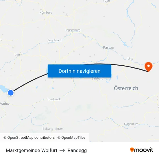 Marktgemeinde Wolfurt to Randegg map