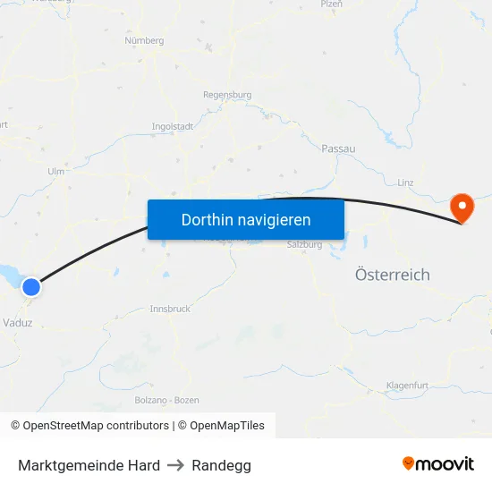 Marktgemeinde Hard to Randegg map