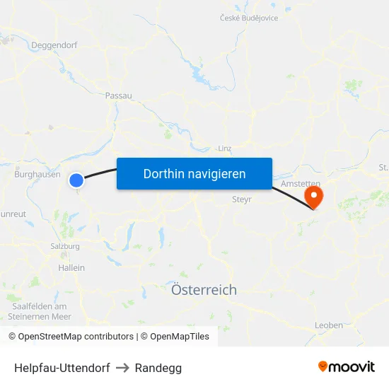 Helpfau-Uttendorf to Randegg map