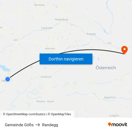 Gemeinde Göfis to Randegg map