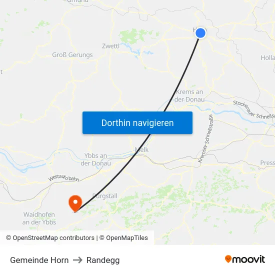Gemeinde Horn to Randegg map