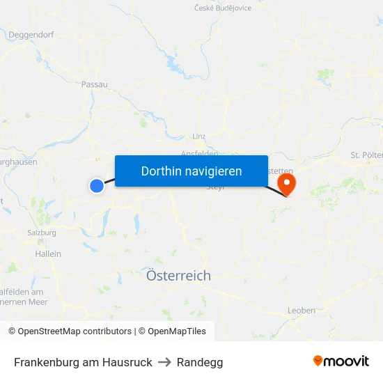 Frankenburg am Hausruck to Randegg map