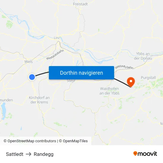 Sattledt to Randegg map