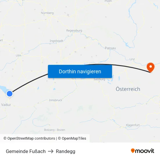 Gemeinde Fußach to Randegg map