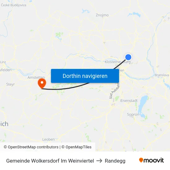 Gemeinde Wolkersdorf Im Weinviertel to Randegg map