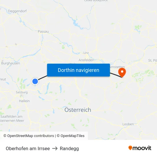 Oberhofen am Irrsee to Randegg map