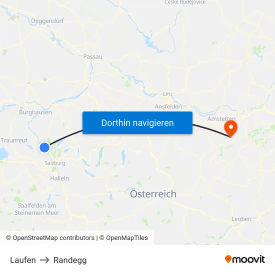 Laufen to Randegg map