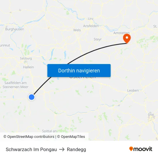Schwarzach Im Pongau to Randegg map