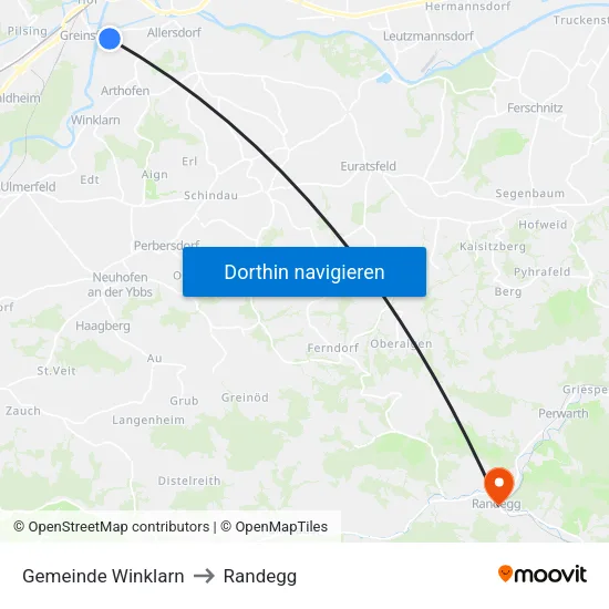 Gemeinde Winklarn to Randegg map