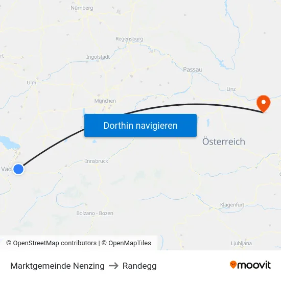 Marktgemeinde Nenzing to Randegg map