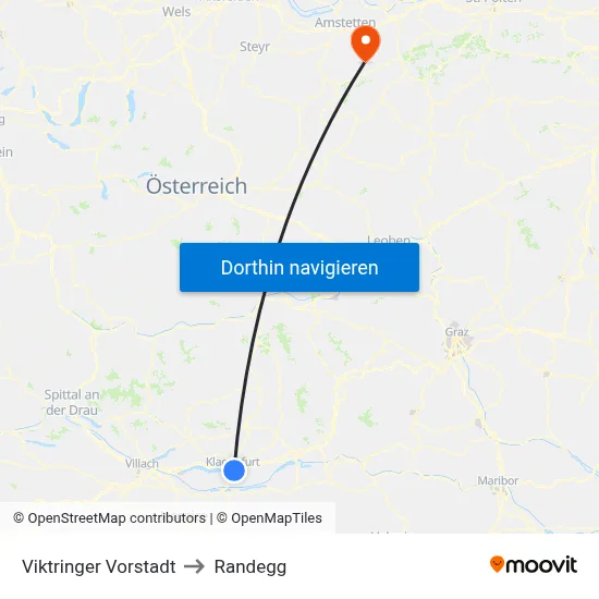 Viktringer Vorstadt to Randegg map