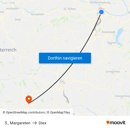 5., Margareten to Diex map