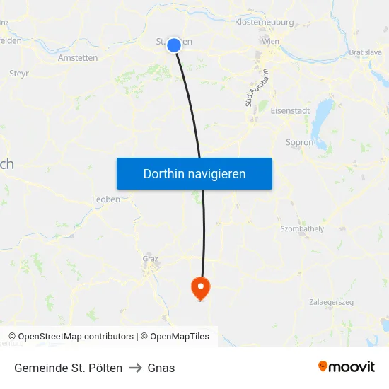 Gemeinde St. Pölten to Gnas map