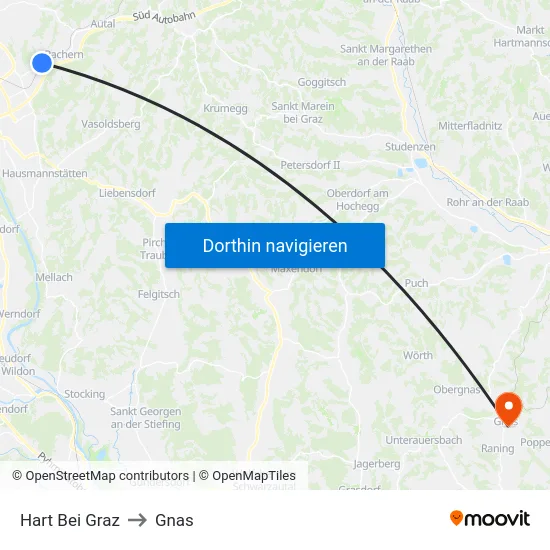 Hart Bei Graz to Gnas map