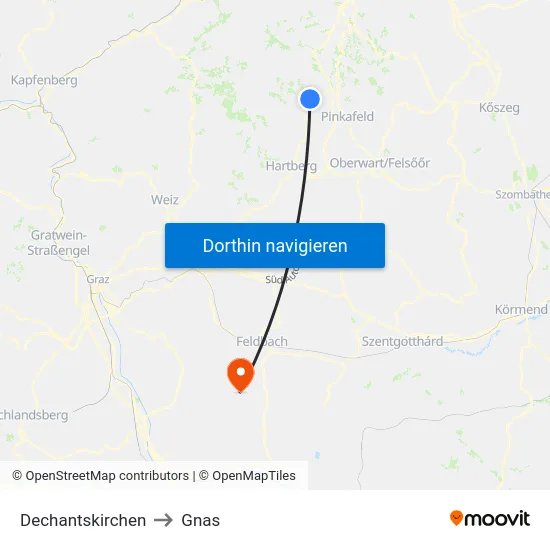 Dechantskirchen to Gnas map