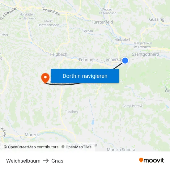 Weichselbaum to Gnas map