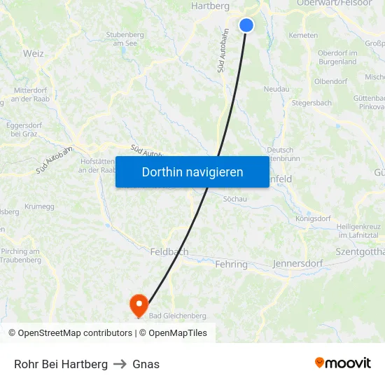 Rohr Bei Hartberg to Gnas map