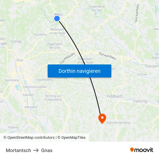 Mortantsch to Gnas map