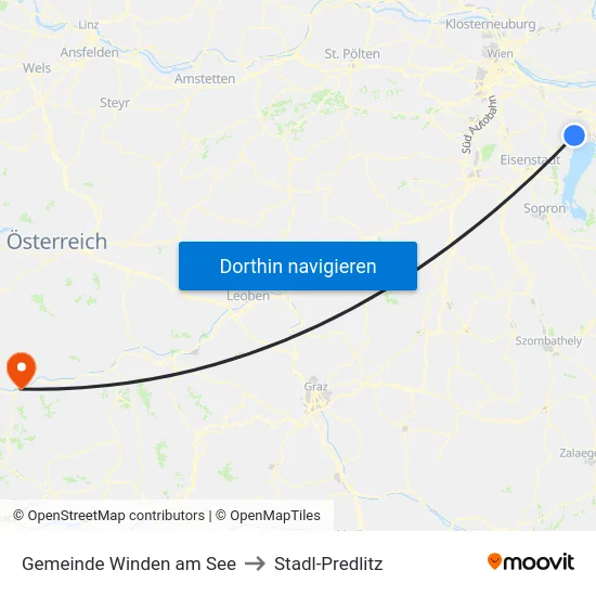 Gemeinde Winden am See to Stadl-Predlitz map