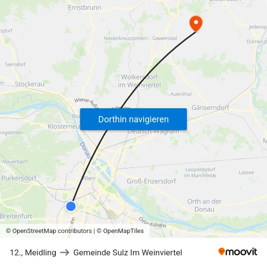 12., Meidling to Gemeinde Sulz Im Weinviertel map