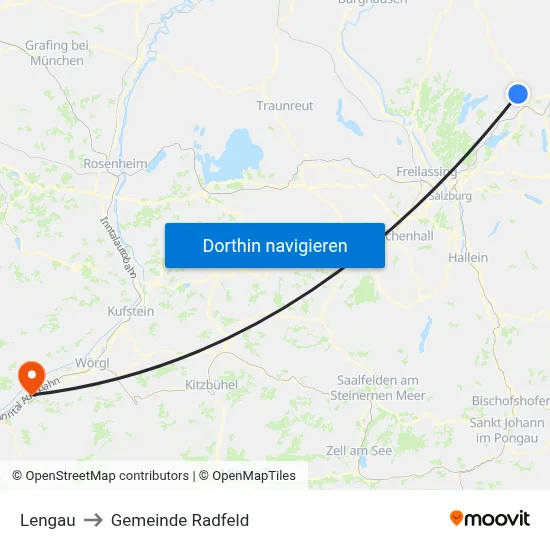 Lengau to Gemeinde Radfeld map