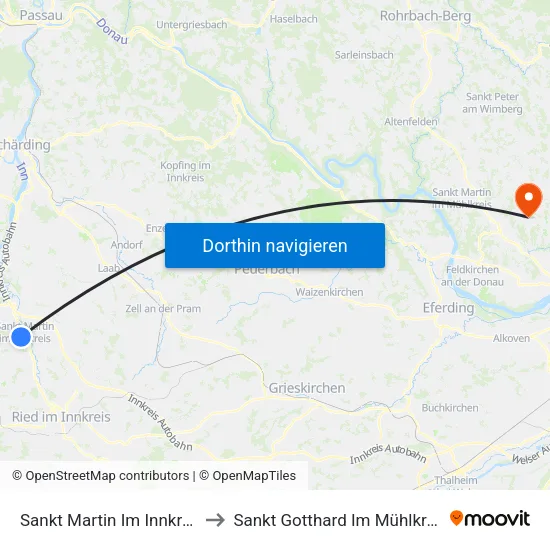 Sankt Martin Im Innkreis to Sankt Gotthard Im Mühlkreis map