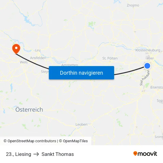 23., Liesing to Sankt Thomas map