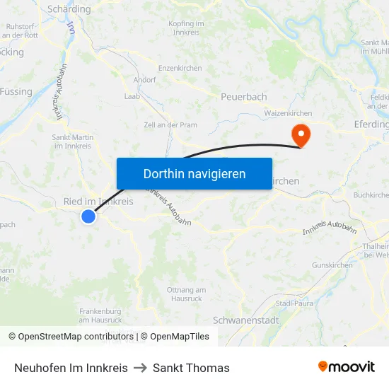Neuhofen Im Innkreis to Sankt Thomas map