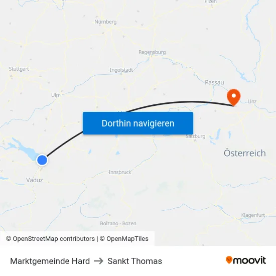 Marktgemeinde Hard to Sankt Thomas map