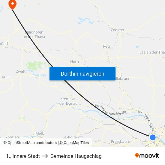 1., Innere Stadt to Gemeinde Haugschlag map