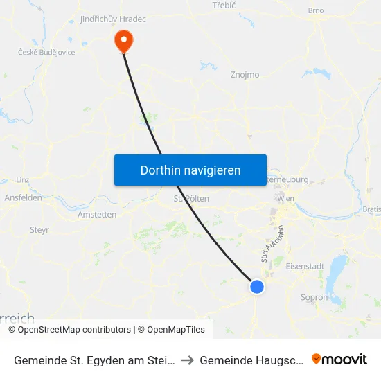 Gemeinde St. Egyden am Steinfeld to Gemeinde Haugschlag map