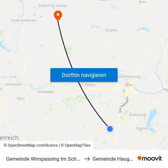 Gemeinde Wimpassing Im Schwarzatale to Gemeinde Haugschlag map