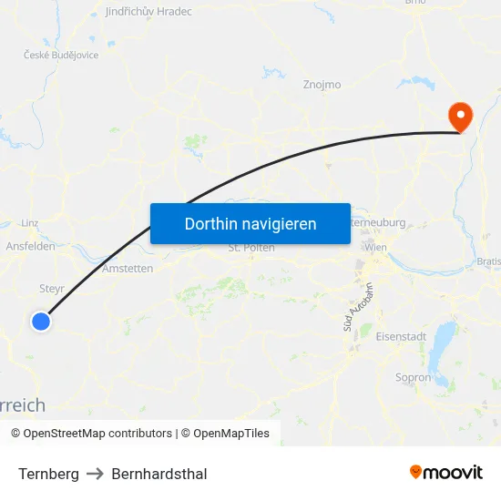 Ternberg to Bernhardsthal map