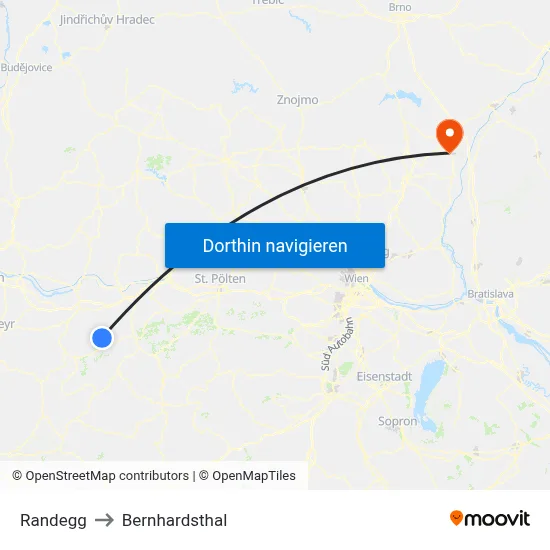 Randegg to Bernhardsthal map
