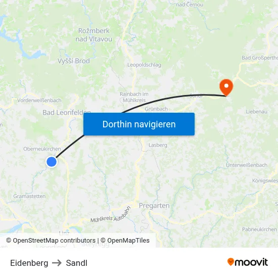 Eidenberg to Sandl map