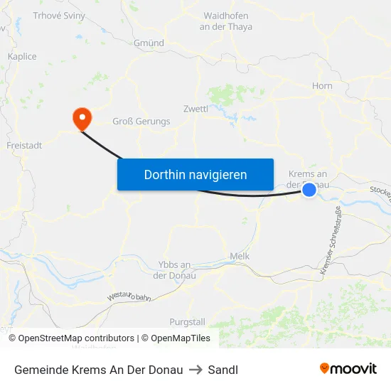 Gemeinde Krems An Der Donau to Sandl map