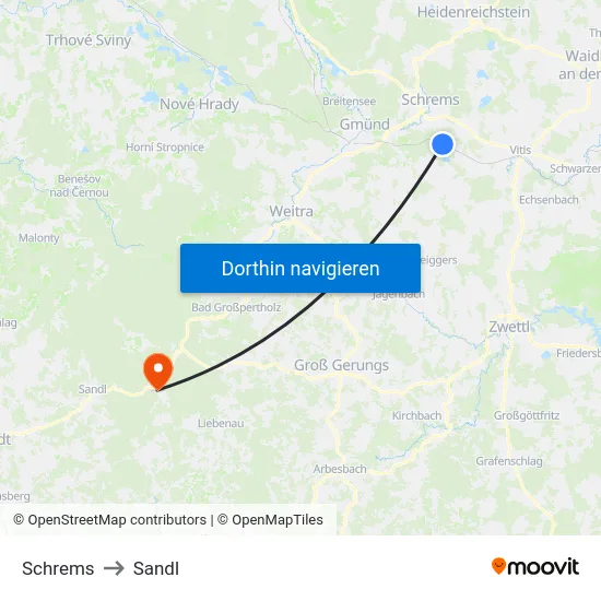 Schrems to Sandl map