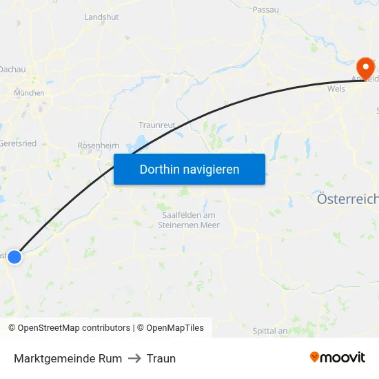 Marktgemeinde Rum to Traun map