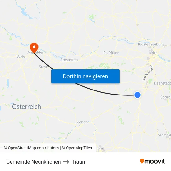 Gemeinde Neunkirchen to Traun map