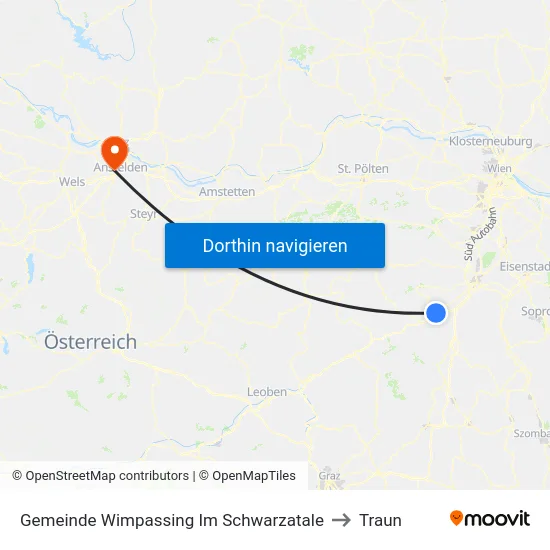 Gemeinde Wimpassing Im Schwarzatale to Traun map