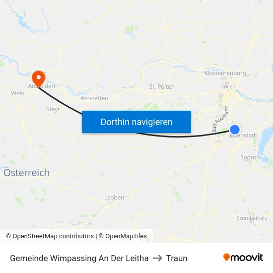 Gemeinde Wimpassing An Der Leitha to Traun map